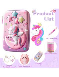 Estuche de Lápices JYPLKCMT Rosa 3D Gran Capacidad 2