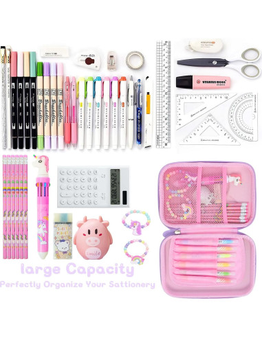 Estuche de Lápices JYPLKCMT Rosa 3D Gran Capacidad