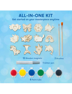 Kit de Pintura de Imán de Madera JOYIN 12 Piezas Fantasía 2