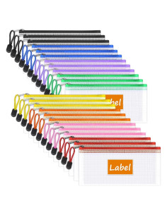 Bolsas de Malla Sooetz 24 Piezas A6 Multicolor con Etiquetas