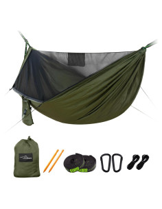 Hamaca de Camping Travel Bird Extra Grande 289x140 cm con Red Antimosquitos