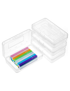 Estuche de Lápices Mr. Pen 4 Paquete Transparente 2 Compartimentos