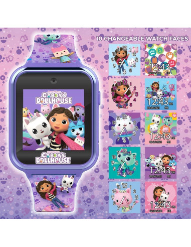 Reloj inteligente Gabby's Doll House Accutime púrpura