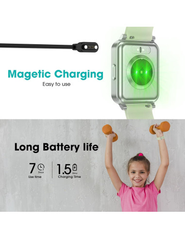 Reloj Inteligente Kummel Verde para Niños con Monitor de Fitness