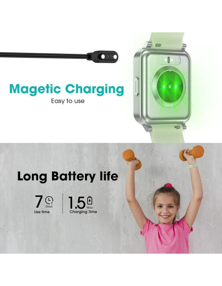 Reloj Inteligente Kummel Verde para Niños con Monitor de Fitness