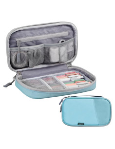 Estuche de Lápiz Skyline Compacto Azul 20x12 cm Multiuso