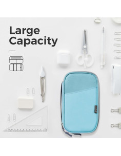 Estuche de Lápiz Skyline Compacto Azul 20x12 cm Multiuso 2