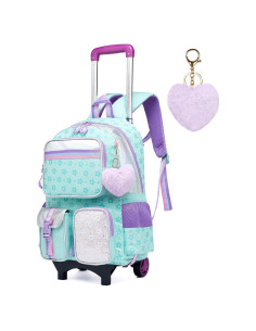 Mochila Rodante Meetbelify Verde para Niñas 10L con Ruedas