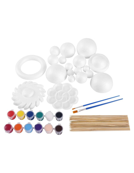 Kit de 72 Piezas Sistema Solar FFchuanhe - Espuma y Pintura