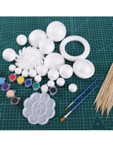 Kit de 72 Piezas Sistema Solar FFchuanhe - Espuma y Pintura