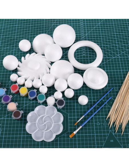 Kit de 72 Piezas Sistema Solar FFchuanhe - Espuma y Pintura