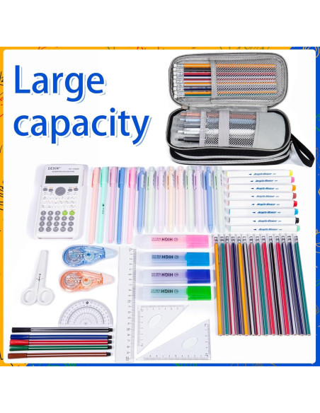 Estuche de Lápices BOMENNE Negro 3 Compartimentos 22x9x8 cm Estuche de Lápices BOMENNE Negro 3 Compartimentos 22x9x8 cm