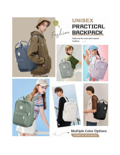 Mochila Escolar Verde Oliva con Compartimento para Laptop 24L 2