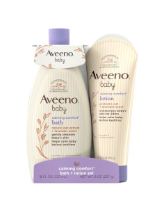 Set de Baño y Loción Calmante Aveeno Baby 2 Piezas