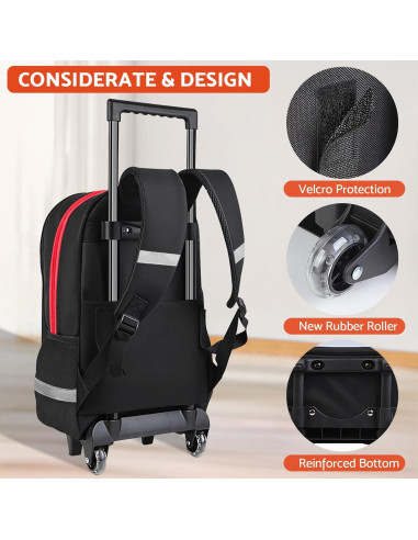 Mochila Rodante Gamer HFHTDC 44x19.8x30 cm para Niños