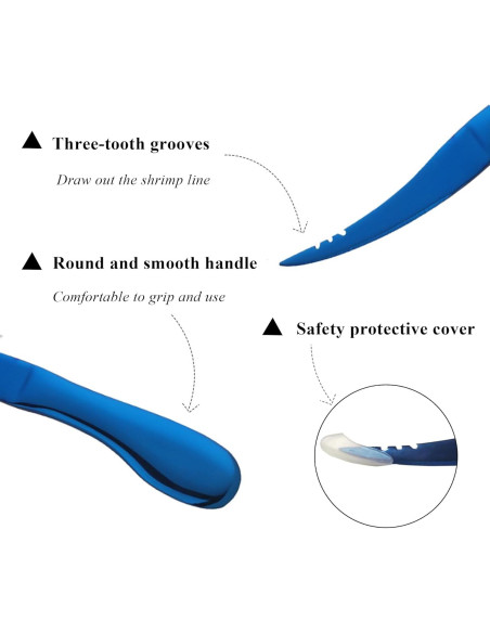 Herramienta Desvenadora de Camarones LXLVOUEG Acero Inoxidable