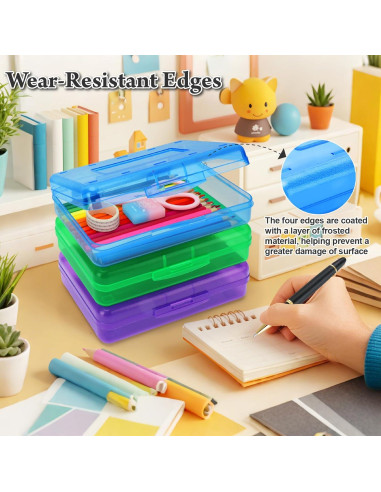 Caja de Lápiz Nuozme Azul 700ml Plástico Apilable