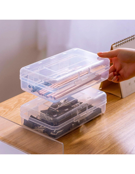 Caja de Lápiz Nuozme Azul 700ml Plástico Apilable Caja de Lápiz Nuozme Azul 700ml Plástico Apilable