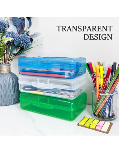 Caja de Lápiz Nuozme Azul 700ml Plástico Apilable