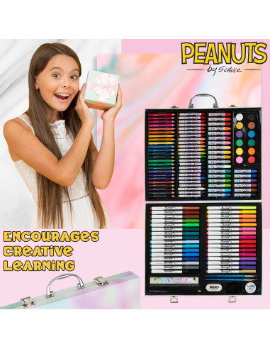 Kit de Dibujo Snoopy Peanuts 150 Piezas para Niños