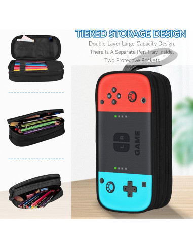 Estuche Grande TILYTADLY para Niños - 2,01L - Rojo y Azul