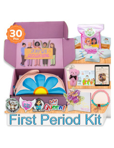 Kit Primer Período Bloom Rosa para Niñas 9-14 Años