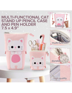 Conjunto de Papelería Kawaii Primo Lines Gato 10 en 1 2