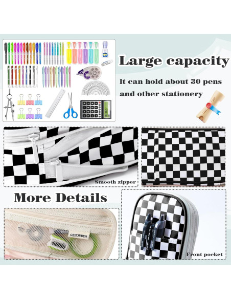 Estuche Grande para Lápices GEHORDEN Negro 22.86x10.92cm