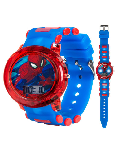 Reloj Digital Marvel Spider-Man LED Niños - Correa Ajustable
