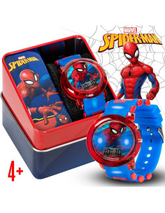 Reloj Digital Marvel Spider-Man LED Niños - Correa Ajustable 2