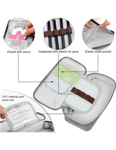 Estuche para lápices Homecube Gris Organizador Multiuso