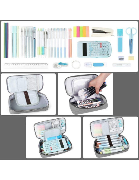 Estuche para lápices Homecube Gris Organizador Multiuso