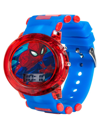 Reloj Digital Marvel Spider-Man LED Niños - Correa Ajustable