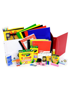 Caja de Suministros Escolares Esenciales - 91 Piezas