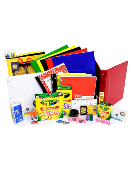 Caja de Suministros Escolares Esenciales - 91 Piezas