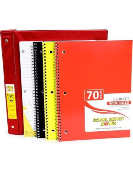 Caja de Suministros Escolares Esenciales - 91 Piezas