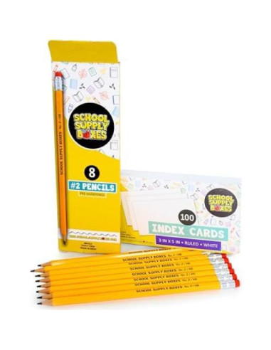 Caja de Suministros Escolares Esenciales - 91 Piezas