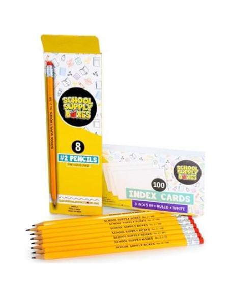 Caja de Suministros Escolares Esenciales - 91 Piezas