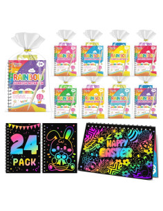 Cuadernos de Scratch Arcoíris Feredo Kids - 24 Piezas