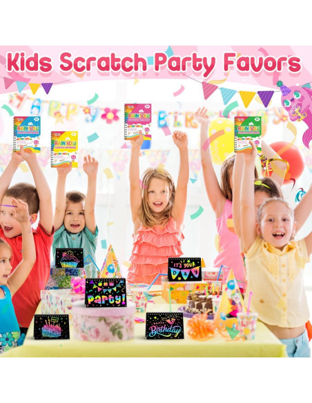 Cuadernos de Scratch Arcoíris Feredo Kids - 24 Piezas