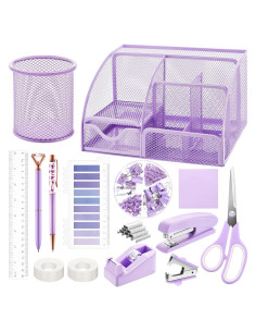 Juego de 15 Piezas Suministros Oficina Fayoo Morado