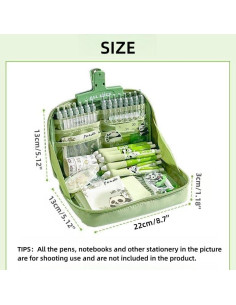 Estuche de Lápiz UIVXXUD Azul Gran Capacidad 22.1 cm 2