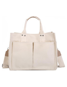 Bolsa de Lona GIGIFULL Grande Multifuncional Blanca