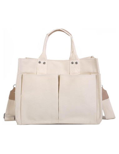 Bolsa de Lona GIGIFULL Grande Multifuncional Blanca