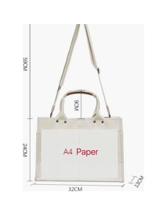 Bolsa de Lona GIGIFULL Grande Multifuncional Blanca 2