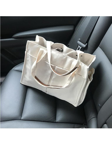 Bolsa de Lona GIGIFULL Grande Multifuncional Blanca