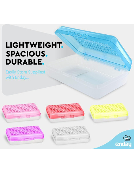 Caja de Lápices Plástico Emraw 6 Colores Organizador