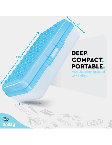 Caja de Lápices Plástico Emraw 6 Colores Organizador