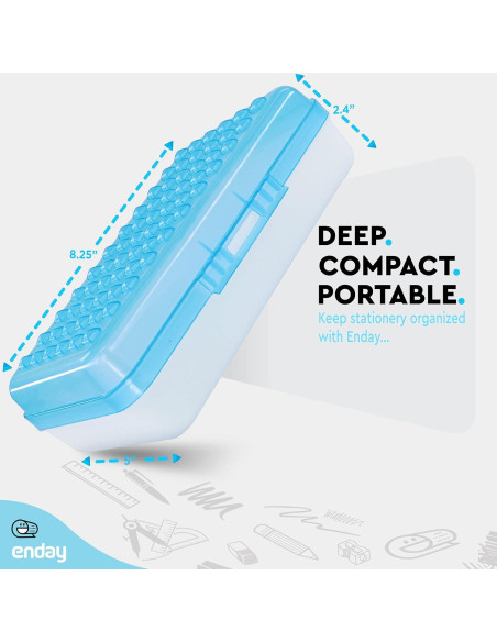 Caja de Lápices Plástico Emraw 6 Colores Organizador