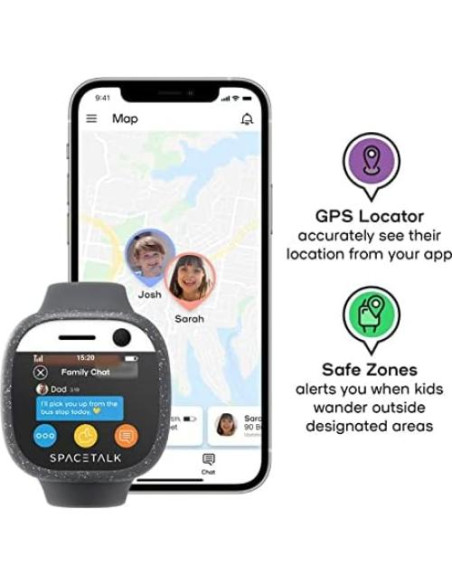 Reloj Inteligente Spacetalk Adventurer GPS 4G Niños Negro